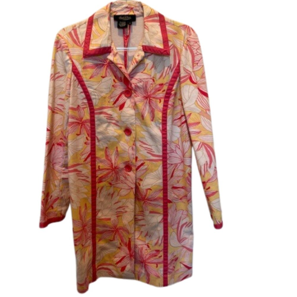 Peck & Peck Collection Floral Dress Jacket Size 8 Spring Ready